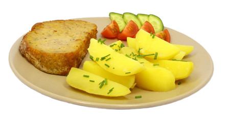 meatloaf and potatoes