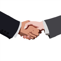 Partnership. Handshake. Sketch, vector illustration.