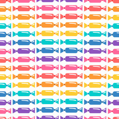 Seamless pattern with colorful rainbow sweets