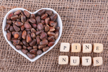 pine nuts in  cup