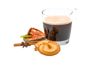 Dutch cookies with coffee
