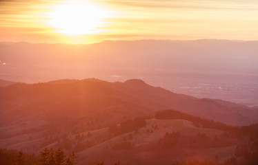 sunset in black forest, Germany