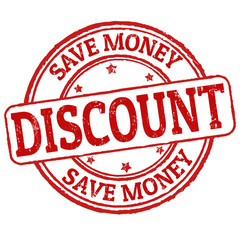 Discount, save money stamp