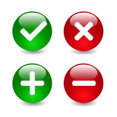 Obraz premium Check mark icons illustration