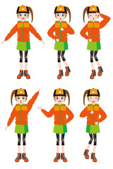 女性の表情 全身 ランニング