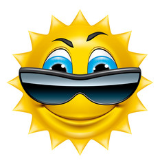 Sun character with sunglasses