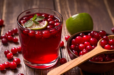 Fresh cranberry drink