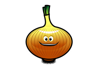 Cheeky little cartoon golden onion