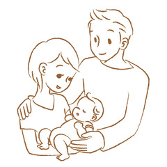 ママとパパと赤ちゃん