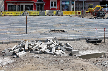 travaux de pavage
