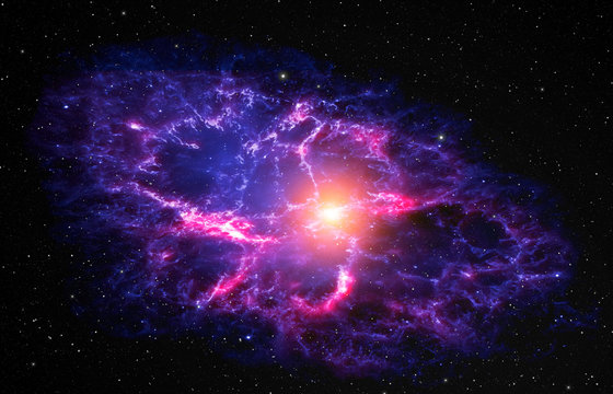 Space with nebula. Elements of this image furnished by NASA.