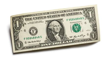 Dollar on white