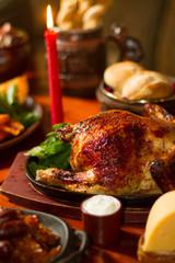 Image of medival kings table full of food