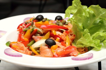 mixed salmon salad