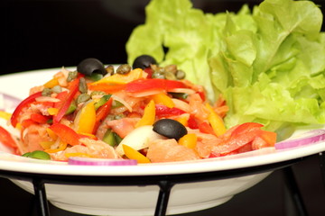 mixed salmon salad