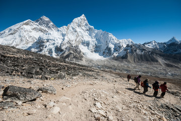 Mount Everest and himalayas viewed from Kala Patthar
