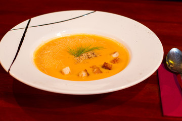 Image of tasty orange soup