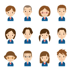 顔　セット／学生男女