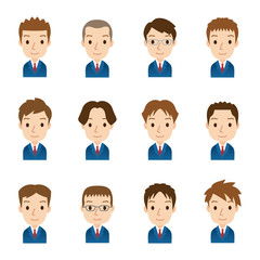 顔　セット／学生　男の子