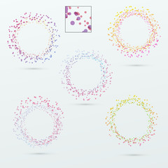 Round circle design elements collection