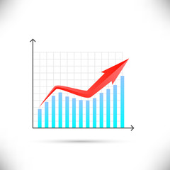 Business graph showing growth concept