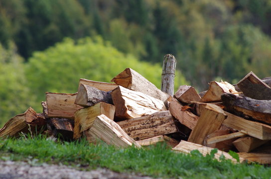 buches de bois de chauffage