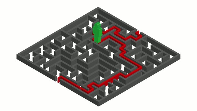 Omino verde nel labirinto JIO