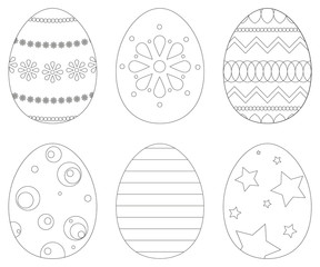 Set of 6 Easter eggs