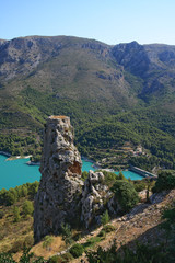 Fototapeta premium landscape around the reservoir of Guadelest