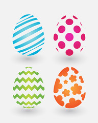 Simple colorful Easter eggs