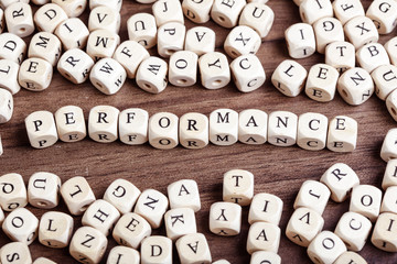 Letter dices word -  performance