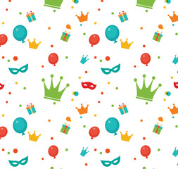 Jewish holiday Purim pattern. Vector illustration