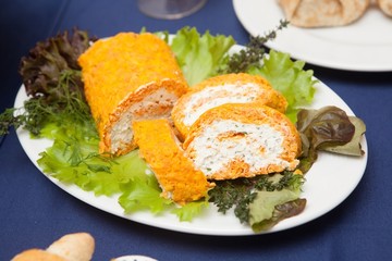 Cottage cheese carrots roll