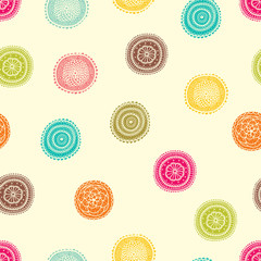 Cute seamless pattern with flowers.
