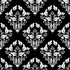 vector seamless backdrop. damask pattern. flower wallpaper