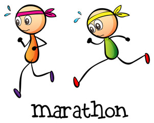 A marathon between two stickmen
