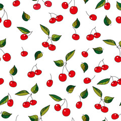 seamless background sweet cherry