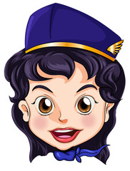 A goodlooking stewardess