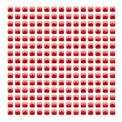 225 VECTOR BUTTONS (red poster set website internet web icons)
