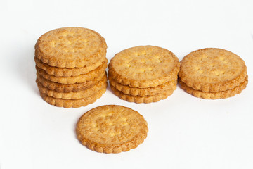 Galettes bretonnes sur fond blanc