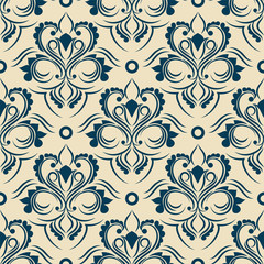 vector seamless backdrop. damask pattern. flower wallpaper