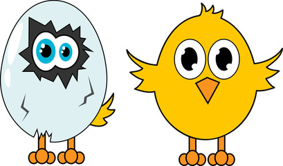 Creative design of cartoon bird.