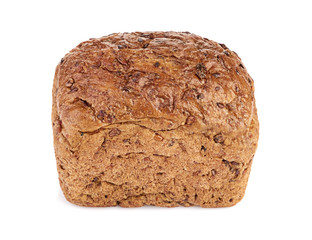 whole grain bread isolated on white background