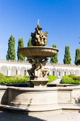 Fototapeta na wymiar Flower garden of Kromeriz Palace, Czech Republic