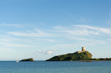 Fototapeta na wymiar Sardegna, Nora, antica torre spagnola del Coltellazzo