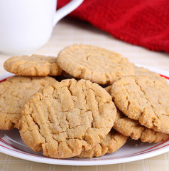 Plate of Peanut Butter Cookies