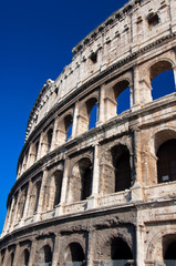 The Colosseum in Rome, Italy.