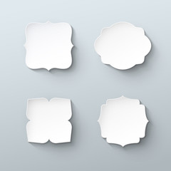 Set of paper labels in vintage style