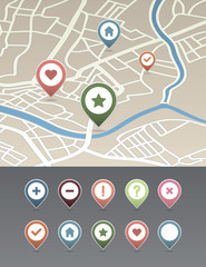 Mapping pins icon