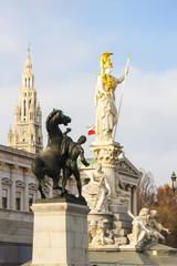 Fototapeta na wymiar Parliament, Vienna, Austria